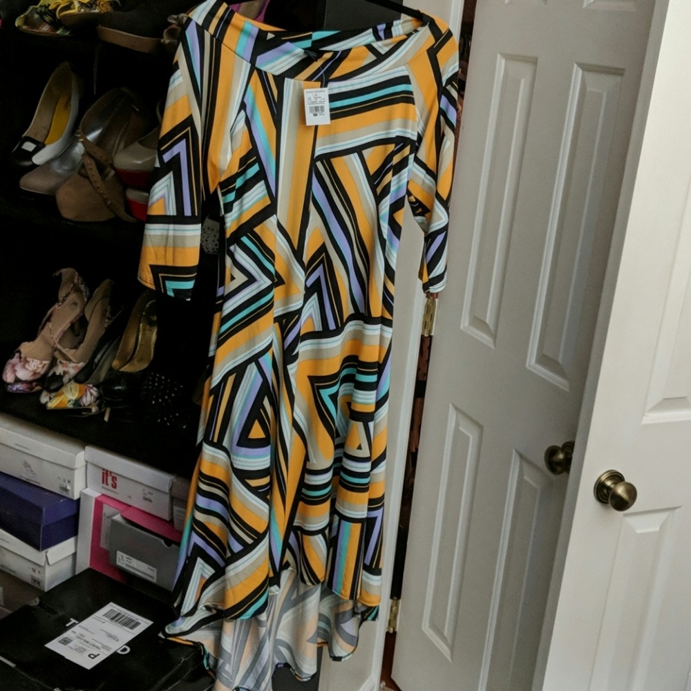 Striped High-low Dress